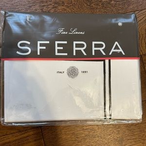 Sferra Grande Hotel Collection 77320 Twin Flat Sheet White/Black